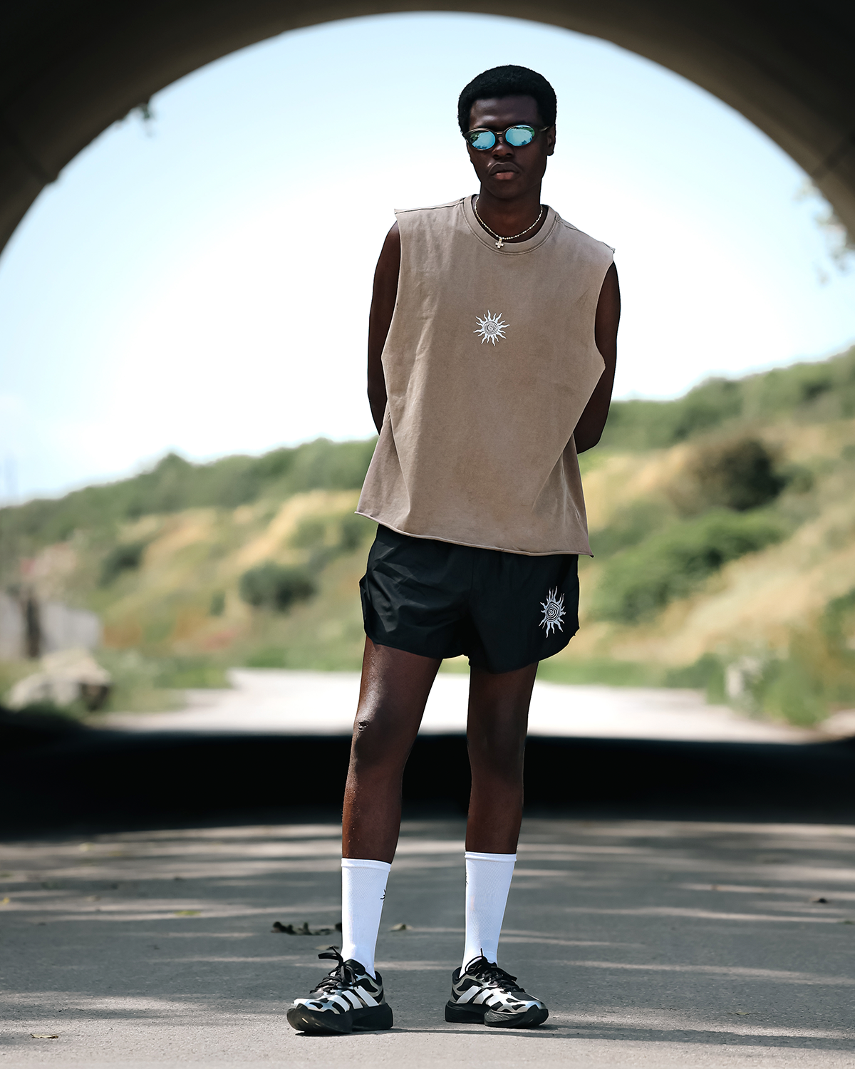 Muscle Tee Washed Sand
